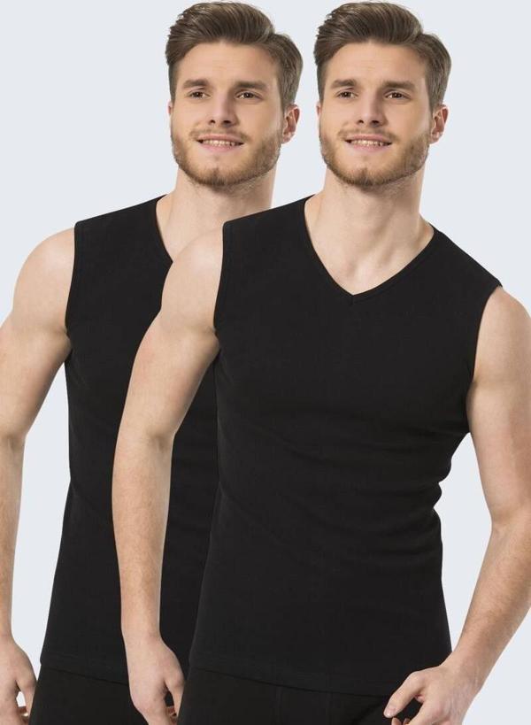 Türen Erkek Spor V yaka Atlet (2li Paket) - Image 1