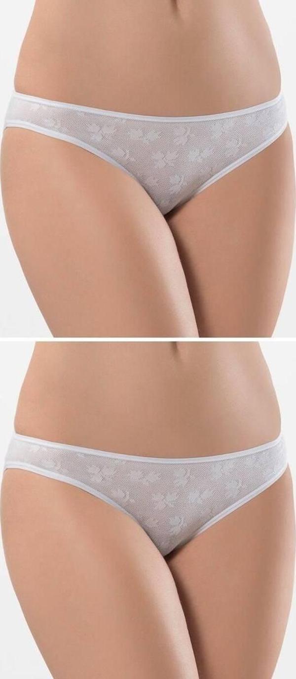 Türen Kadın Jakarlı 2li Pamuklu Bikini Külot - Image 1