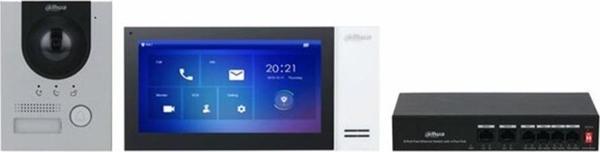Dahua KTP01-S2(S) 7"inç Ekran 2mp IP Villa Kiti İç ve Dış Ünite Cat6 Kablo İle Çalışır - Image 1