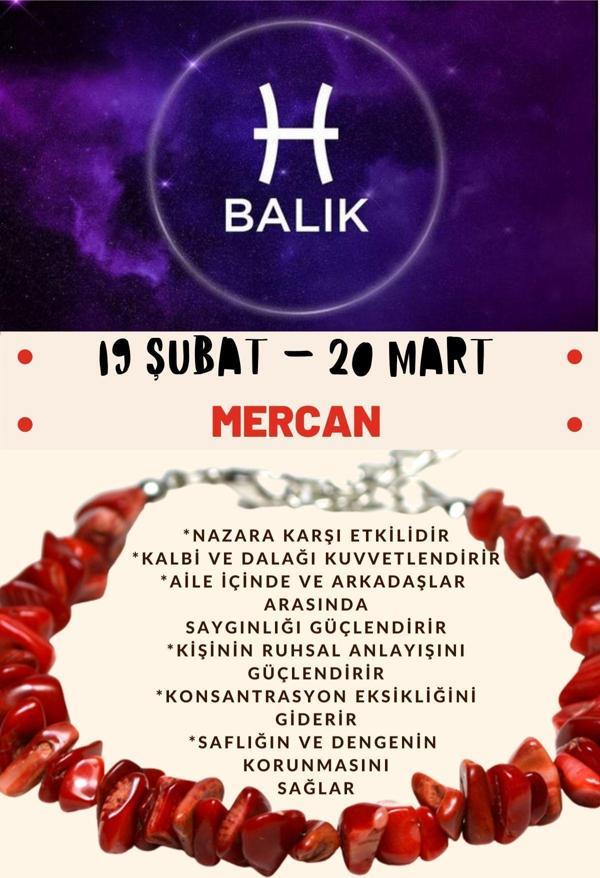 Sertifikalı Burç Taşı Balık Burcu Mercan Taşı Bileklik - Image 1
