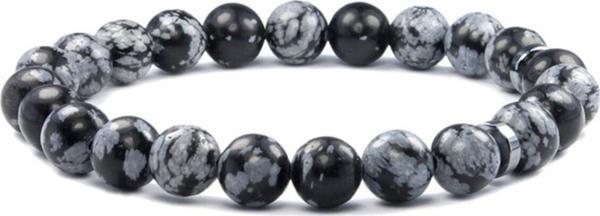 Sertifikalı Obsidyen Taşı Bileklik Orijinal Karlı 8 Mm Doğal Taş - Image 1