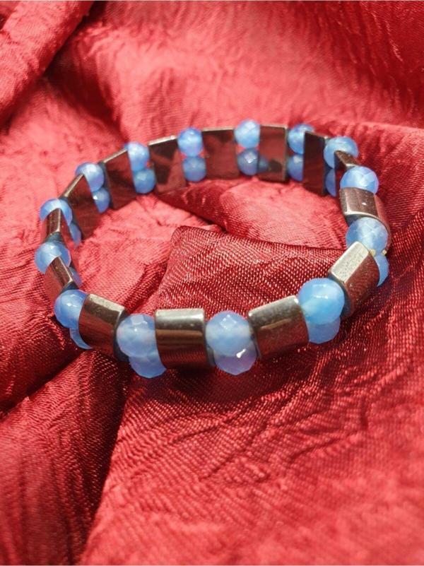 Sertifikalı Doğal Hematit Akik Taşı Rolex Bileklik - Image 1