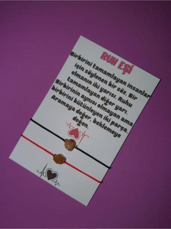 Sertifikalı Ruh Eşi Akik Taşı Çift Bilekliği - Image 1