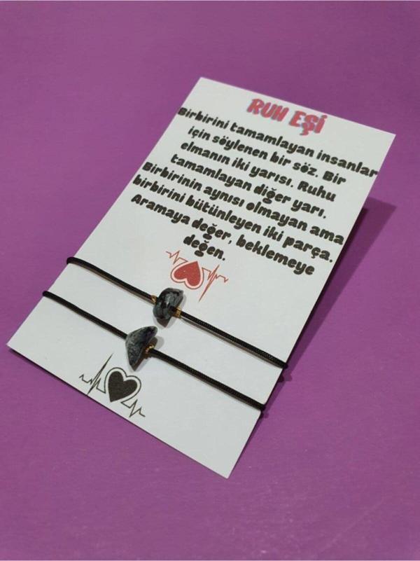 Sertifikalı Ruh Eşi Obsidyen Doğal Taşlı Ip Bileklik - Image 1