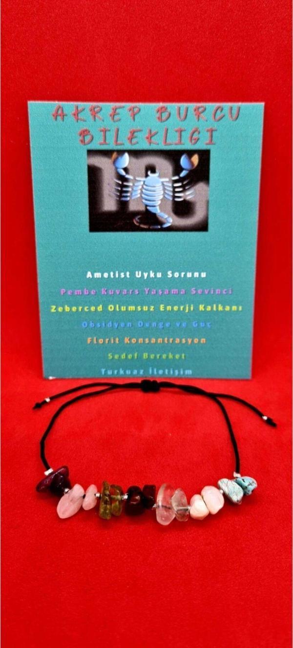 Sertifikalı Akrep Burcu Bileklik Doğal Taş - Image 1