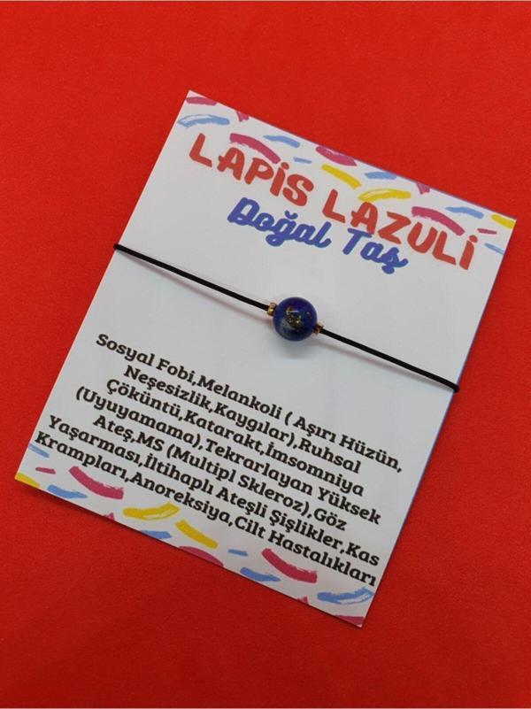 Sertifikalı Lapis Taşı Doğal Taş Bileklik - Image 1