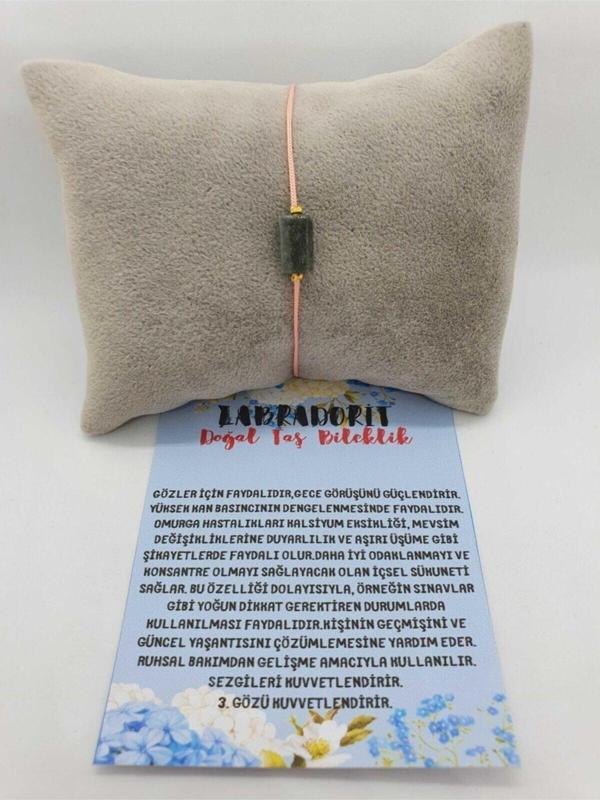 Unisex Doğal Taş Labradorit Taşı Bileklik - Image 1