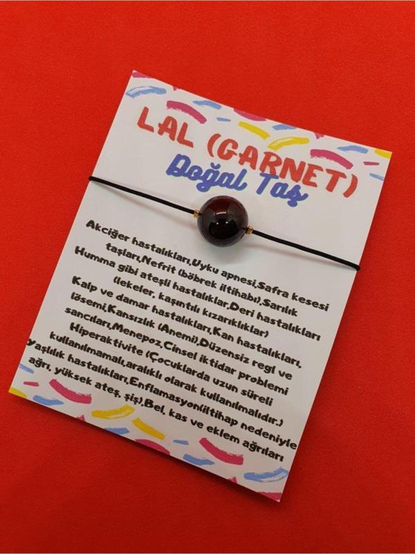 Sertifikalı Lal (GARNET) Taşı Bileklik 12mm Orijinal Doğal Taş - Image 1