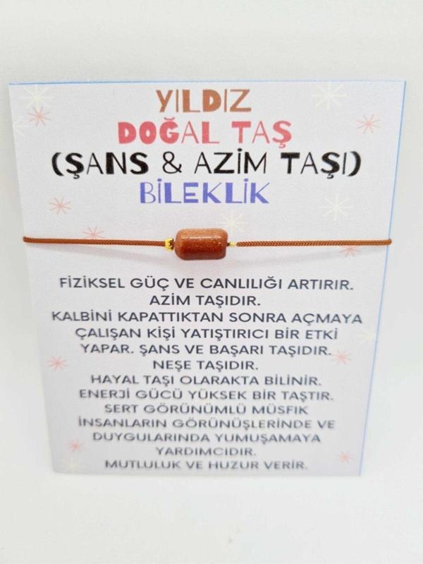 Yıldız Doğal Taş Bileklik ( Azim & Şans Taşı ) - Image 1