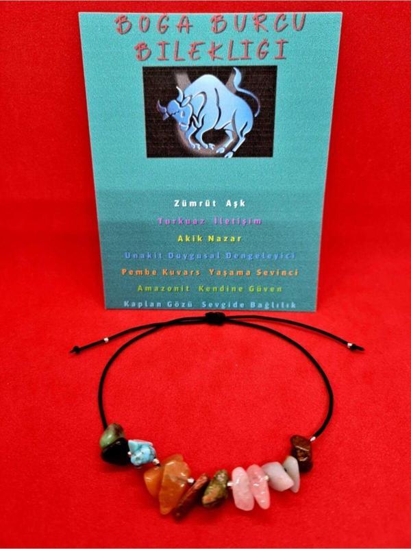 Sertifikalı Boğa Burcu Bileklik Doğal Taş - Image 1