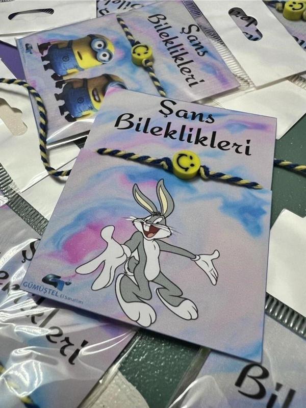El Yapımı Şans Bileklik Fimo Karekterli Özel Kartlı Bileklik Sürpriz Hediyeli - Image 1
