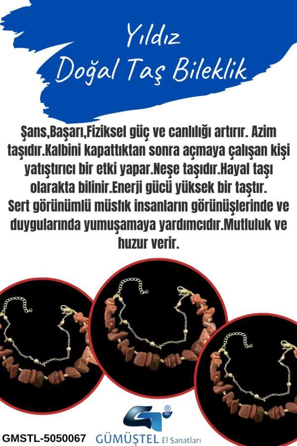 Sertifikalı Yıldız Doğal Taş Bileklik Özel Tasarım - Image 1