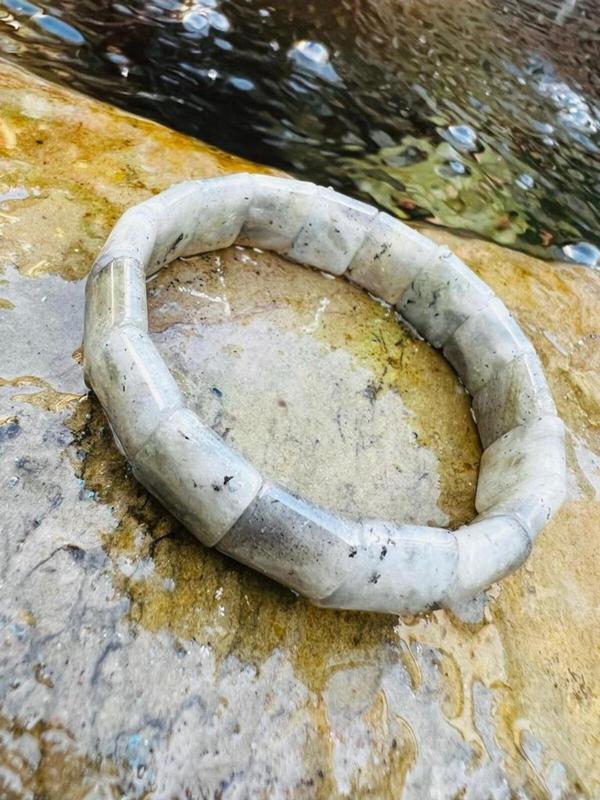 Sertifikalı Doğal Labradorit Taşı Özel Kesim Rolex Bileklik - Image 1