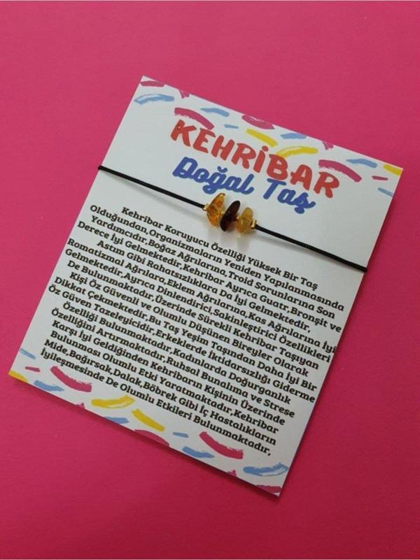 Sertifikalı Kehribar Bileklik Asansörlü Ayarlanabilen Ip Bileklik - Image 1