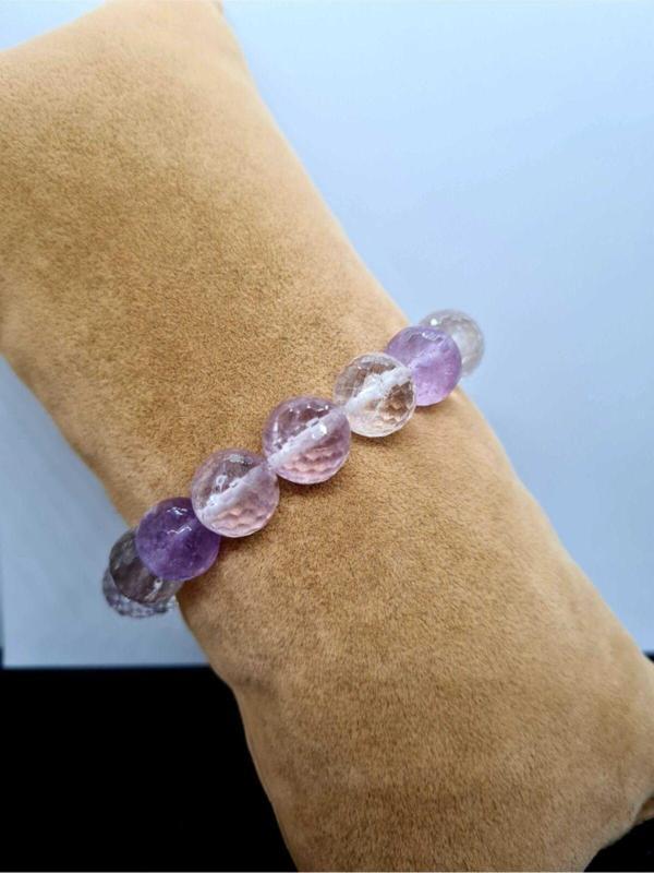 Sertifikalı Ametrin Doğal Taş Bileklik Faset Kesim Aaa Kalite 12mm - Image 1