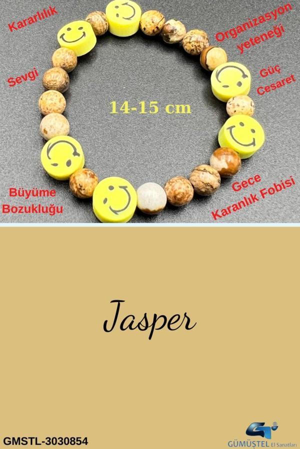 Sertifikalı Jasper Doğal Taş Çocuk Bilekliği - Image 1