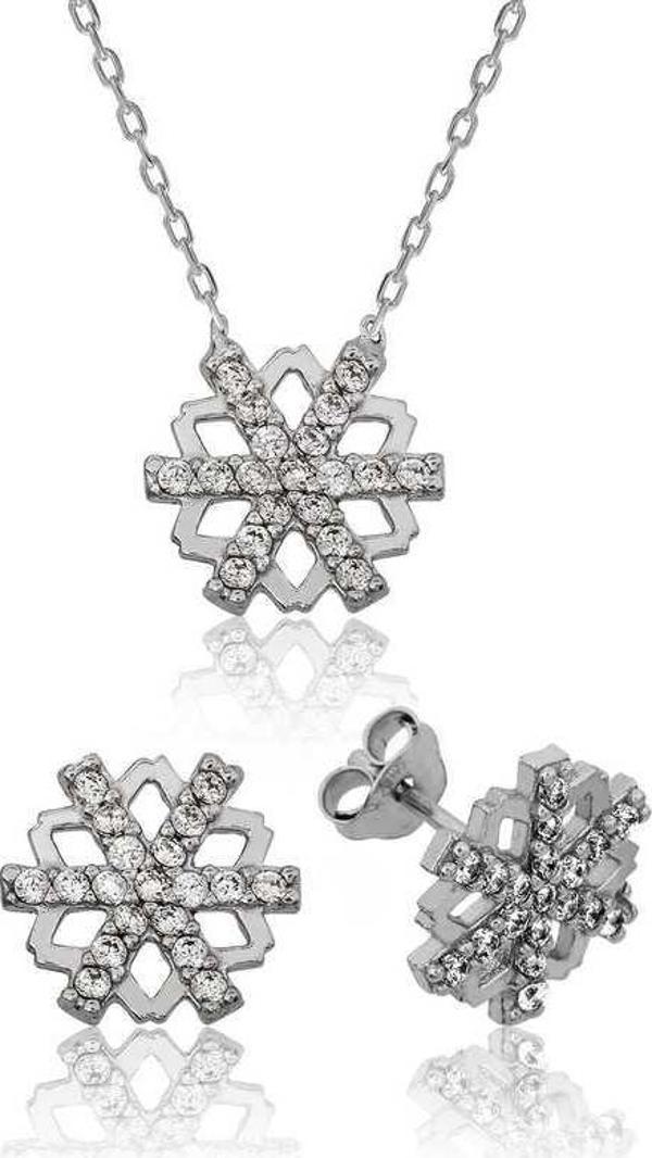 Gümüş Kar Tanesi Bayan Set  SL1355 - Image 1