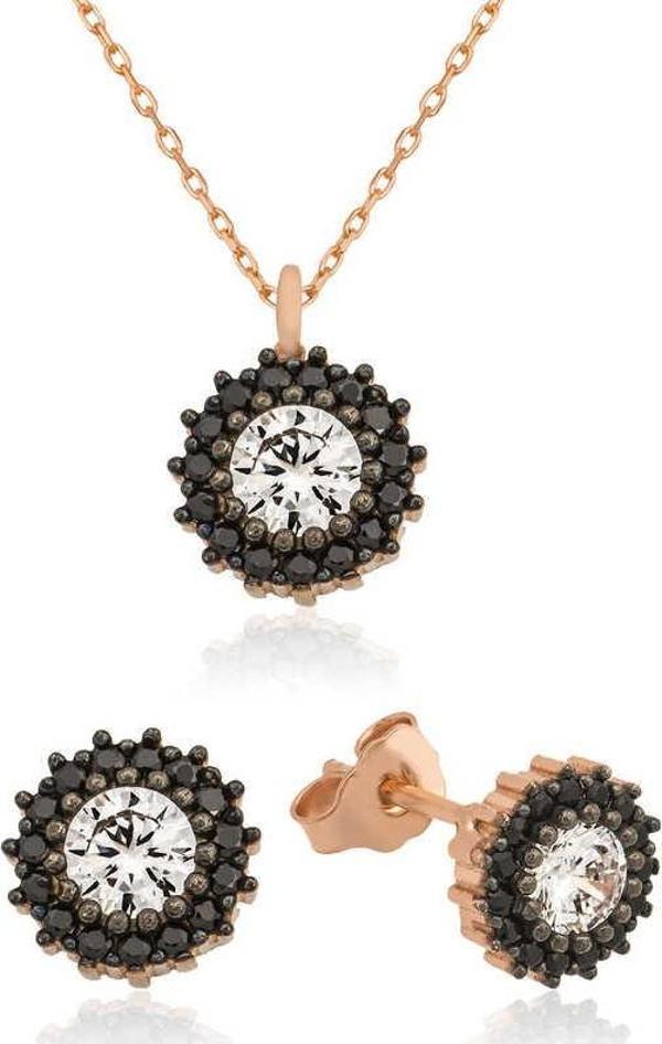 Gümüş Çiçek Tektaş Bayan Set SL4285 - Image 1