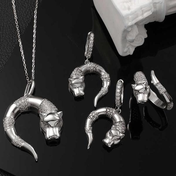 ​Gümüş Kaplan Figürlü Kadın Set SL6039 - Image 1