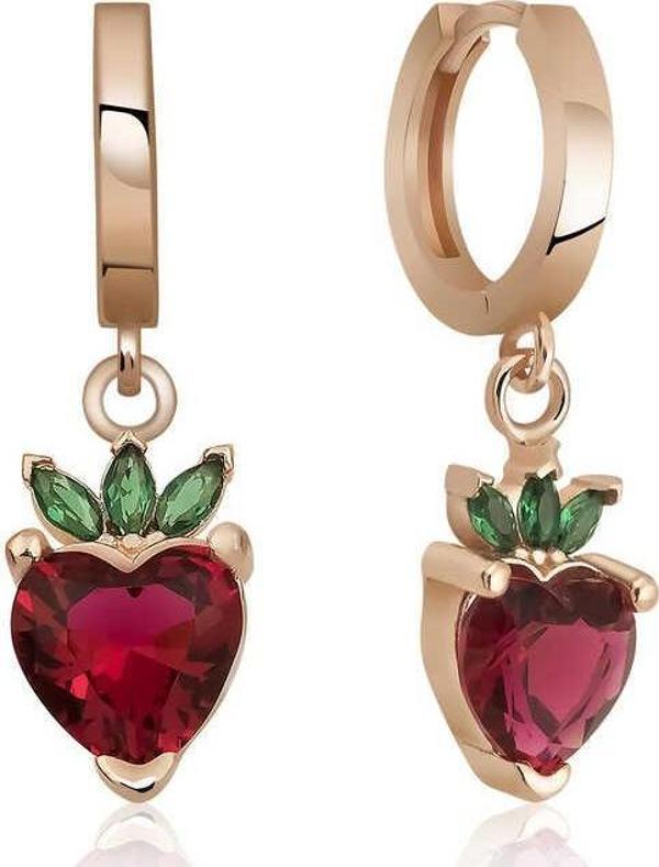 Gümüş Çilek Figür Meyve Küpe SL3861 - Image 1