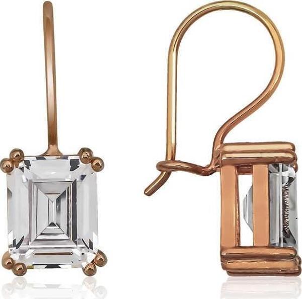 Gümüş Sallantılı Baget Taşlı Bayan Küpe SL4046 - Image 1