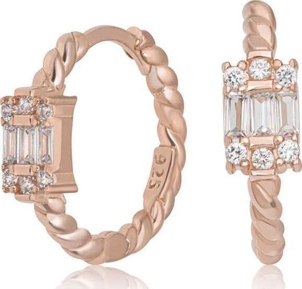 Gümüş Baget Taşlı Kadın Küpe SL4967 - Image 1