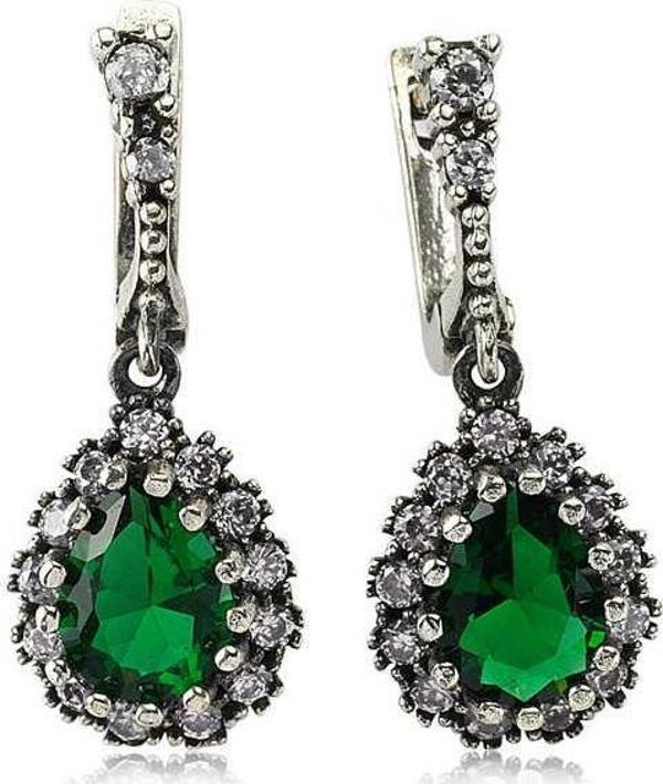 Gümüş Hürrem Sultan Bayan Küpe SL3283 - Image 1