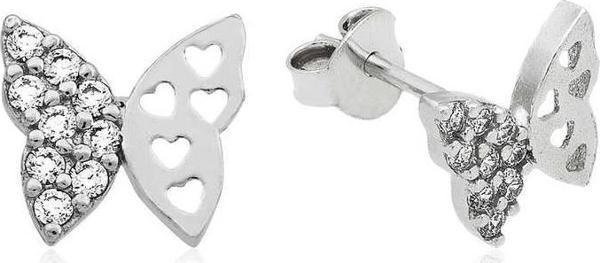 Gümüş Çivili Kelebek Küpe  SL2220 - Image 1