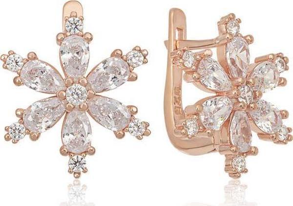 Gümüş Beyaz Lotus Çiçeği Kadın Küpe SL4947 - Image 1