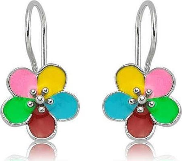 Gümüş Sallantılı Çiçek Çocuk Küpesi SL4703 - Image 1