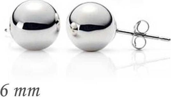 Gümüş Top Küpe - 6 mm SL2103 - Image 1