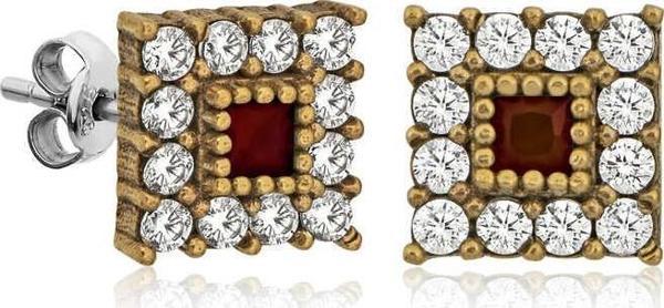 Gümüş Otantik Kare Çivili Bayan Küpe  SL4273 - Image 1