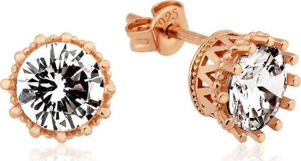 Gümüş Tırnaklı Tek Taş Çivili Küpe SL3217 - Image 1