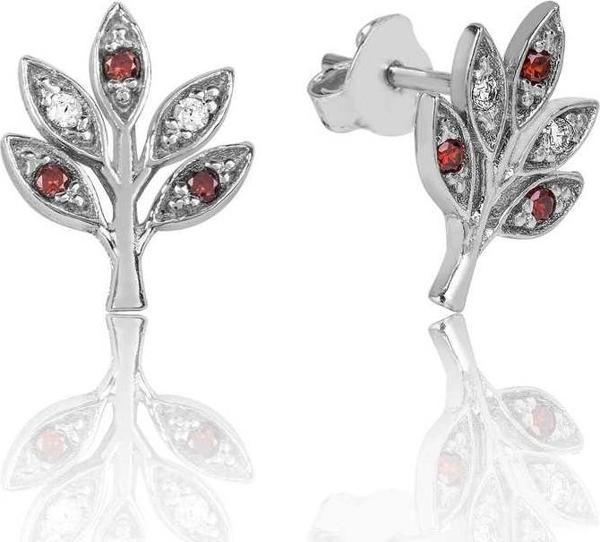 Gümüş Sevgi Dalı Çivili Küpe SL2888 - Image 1