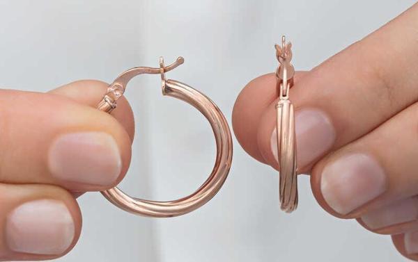 Gümüş Rose 3 mm Burgu Şarnel Küpe SL6273 - Image 1