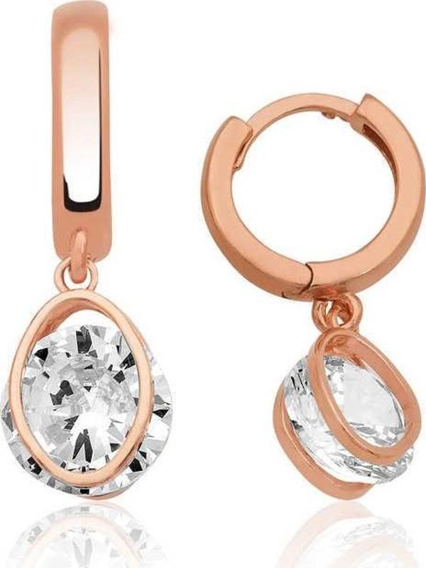 Gümüş Üç Boyutlu Oval Küpe SL2217 - Image 1