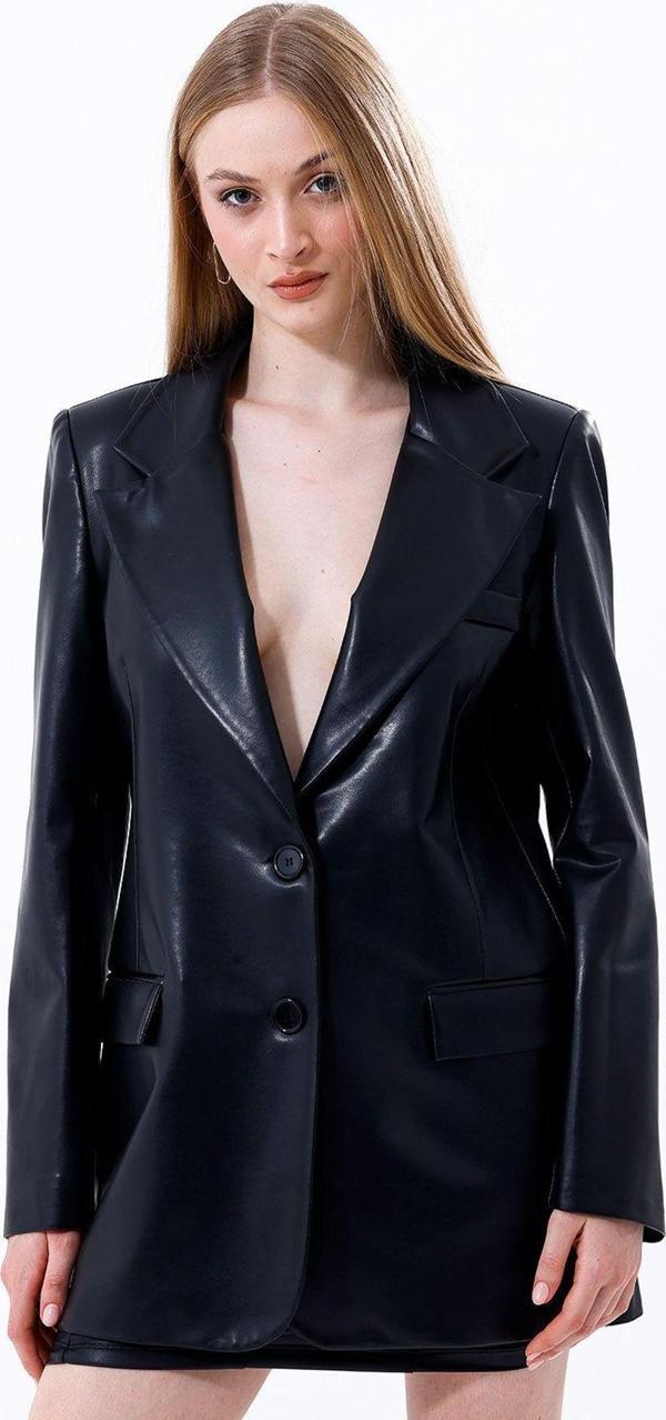 Sense Cep Kapaklı Suni Deri Ceket | Ckt33552 Siyah - Image 1