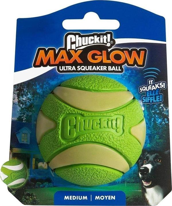 Chuckit Köpek Oyun Topu Sesli Gece Parlayan ! Max Glow (orta Boy) - Image 1