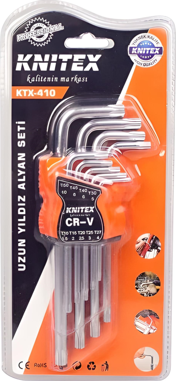 Knitex KTX-410 Alyan Anahtarı Uzun Yıldız - Image 1