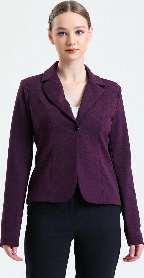 Sense Blazzer Scuba Astarlı Ceket | Ckt33437 Mor - Image 1