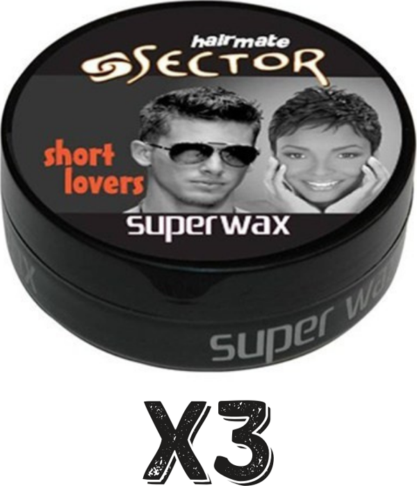Sector Hairmate Superwax Islak Görünüm Siyah Wax 150 Ml 3 Adet - Image 1