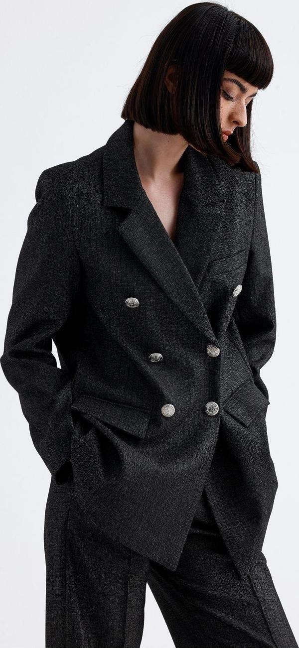 Sense Astarlı Kruvaze Mevsimlik  Kadın Ceket | Ckt35837Ck Antrasit - Image 1