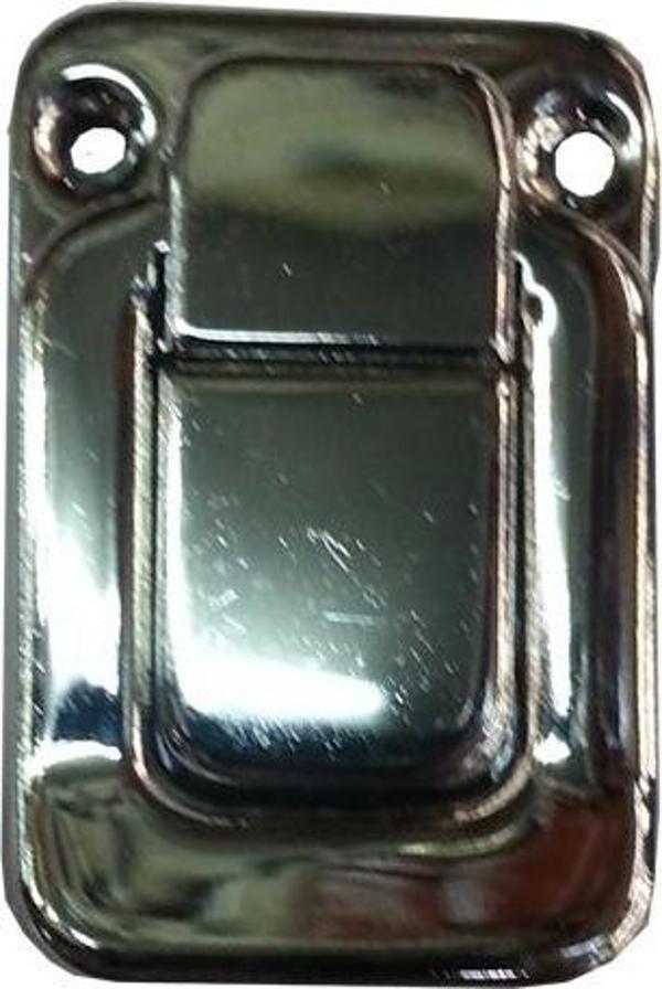 Yaylı Bavul Kilidi - 32x48mm, Nikel, 1 Adet - Image 1
