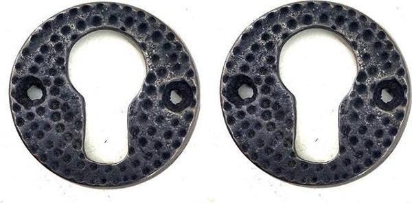 Antika Tarz Dekoratif Pirinç Oda Kilit Rozeti - 49mm, Oksit - Image 1