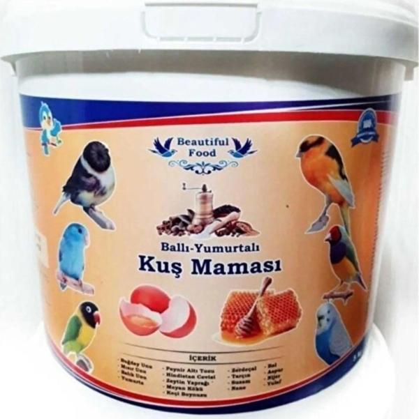 Beautiful Food Ballı Yumurtalı Kuş Maması Kuş Yemi 5 KG - Image 1