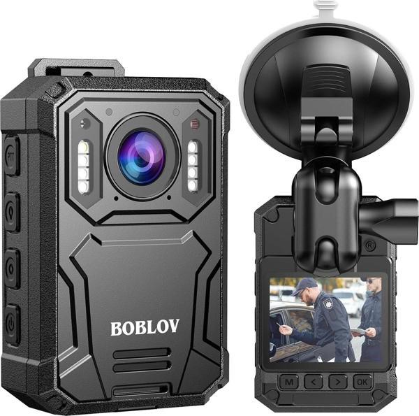 Boblov KJ23Pro 2K Vücut Kamerası, Gece Görüşlü 256GB, 15 Saat Kesintisiz Kayıt - Image 1