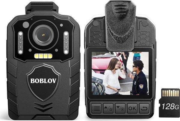Boblov KJ25 128GB Vücut Kamerası, 10-13 Saat Kayıtlı 3000 mAh, Gece Görüşlü - Image 1