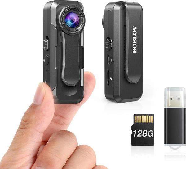 Boblov W1 128GB HD 1080P Vücuda Takılan Giyilebilir Kamera, 2 Klipsli - Image 1