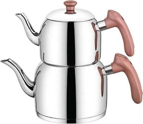 Özkent Vista Mini Boy 1,9 Lt Paslanmaz Çelik Çaydanlık Rosegold K390 - Image 1