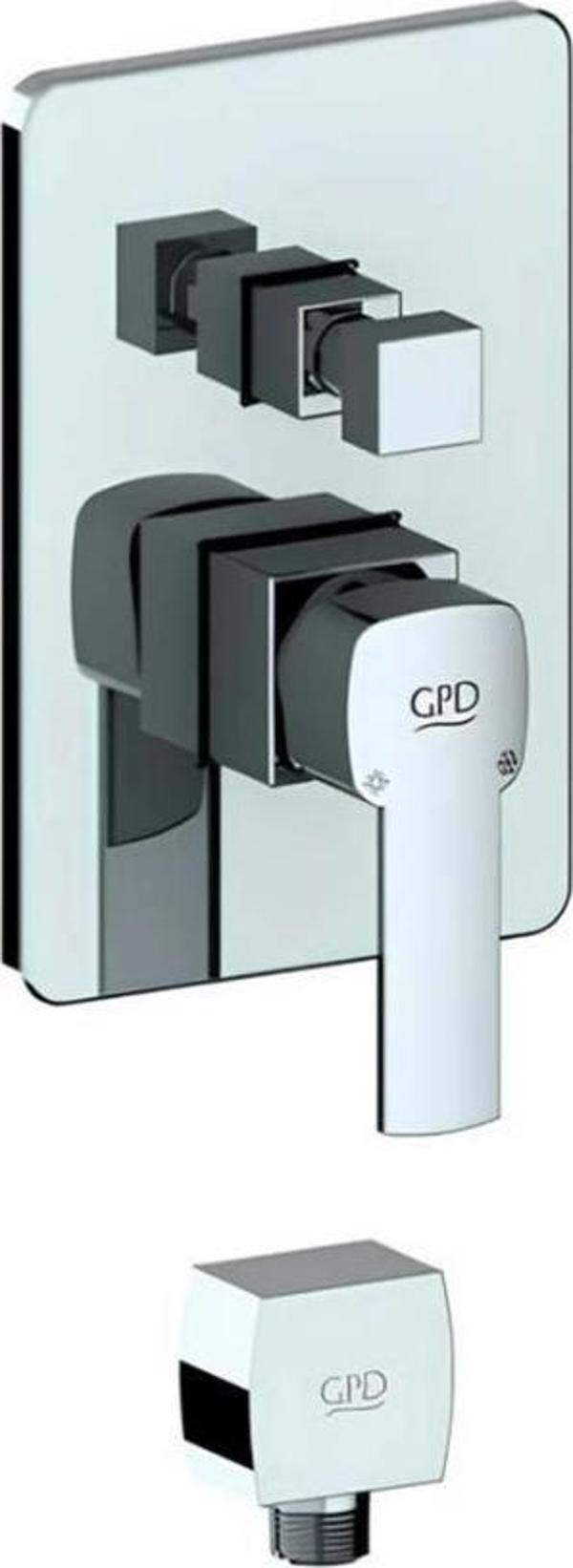 GPD Pedra Ankastre Banyo Bataryası Krom  - Image 1